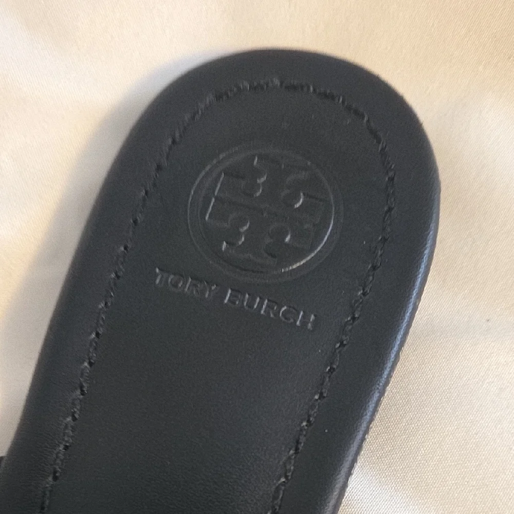 Tory Burch Black Studded Miller Thong Sandals